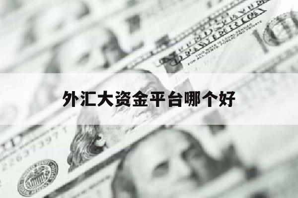 外汇大资金平台哪个好(比较大的外汇平台)