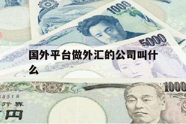 国外平台做外汇的公司叫什么(国外平台做外汇的公司叫什么名字)