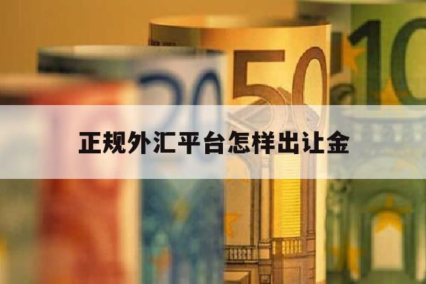 正规外汇平台怎样出让金(外汇平台出金手续费多少啊)