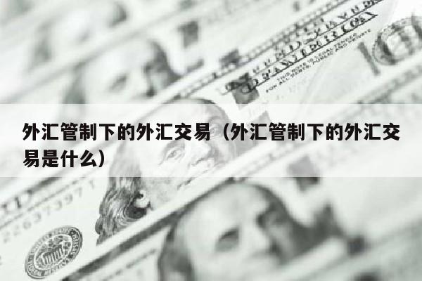 外汇管制下的外汇交易（外汇管制下的外汇交易是什么）